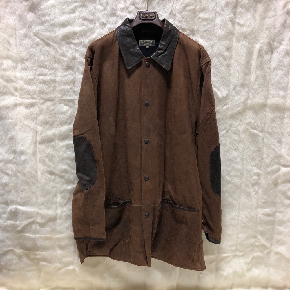 Mens XL J.L. Powell Brown Leather Jacket